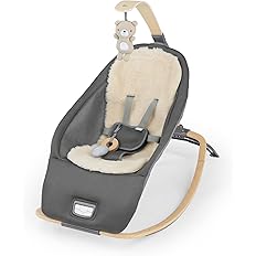 Dream on Me Rock With Me 2-in-1 Baby Rocker and Stationary Seat, Baby Rocker Seat for Infant with Removable Toy Bar, Baby Rocker Chair with Soothing Music & Vibration, 0-6 Months, Upto 20 Lbs