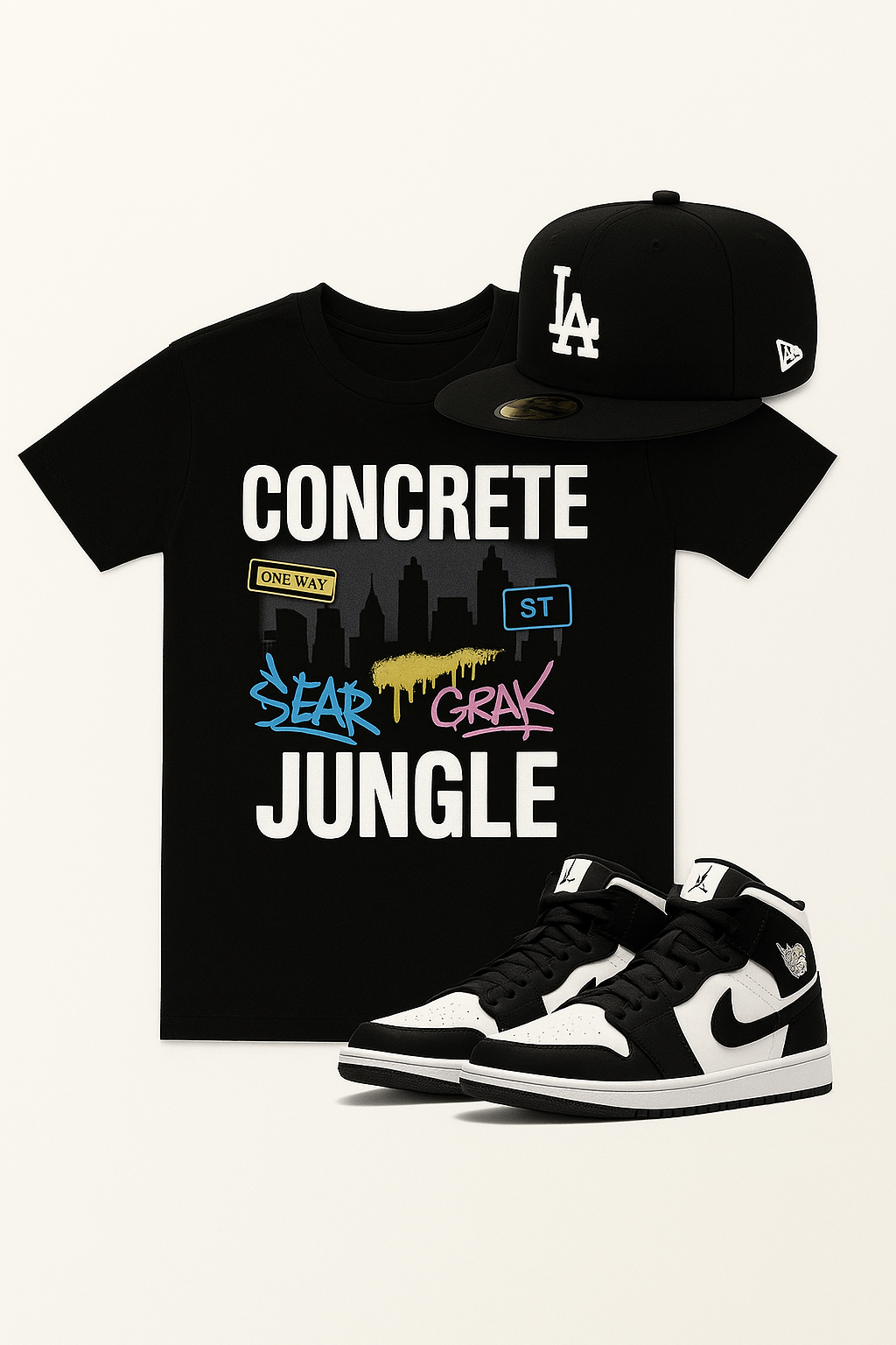 Concrete Jungle Tee- Black LA Edition