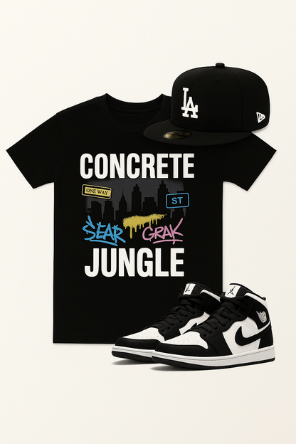 Concrete Jungle Tee- Black LA Edition