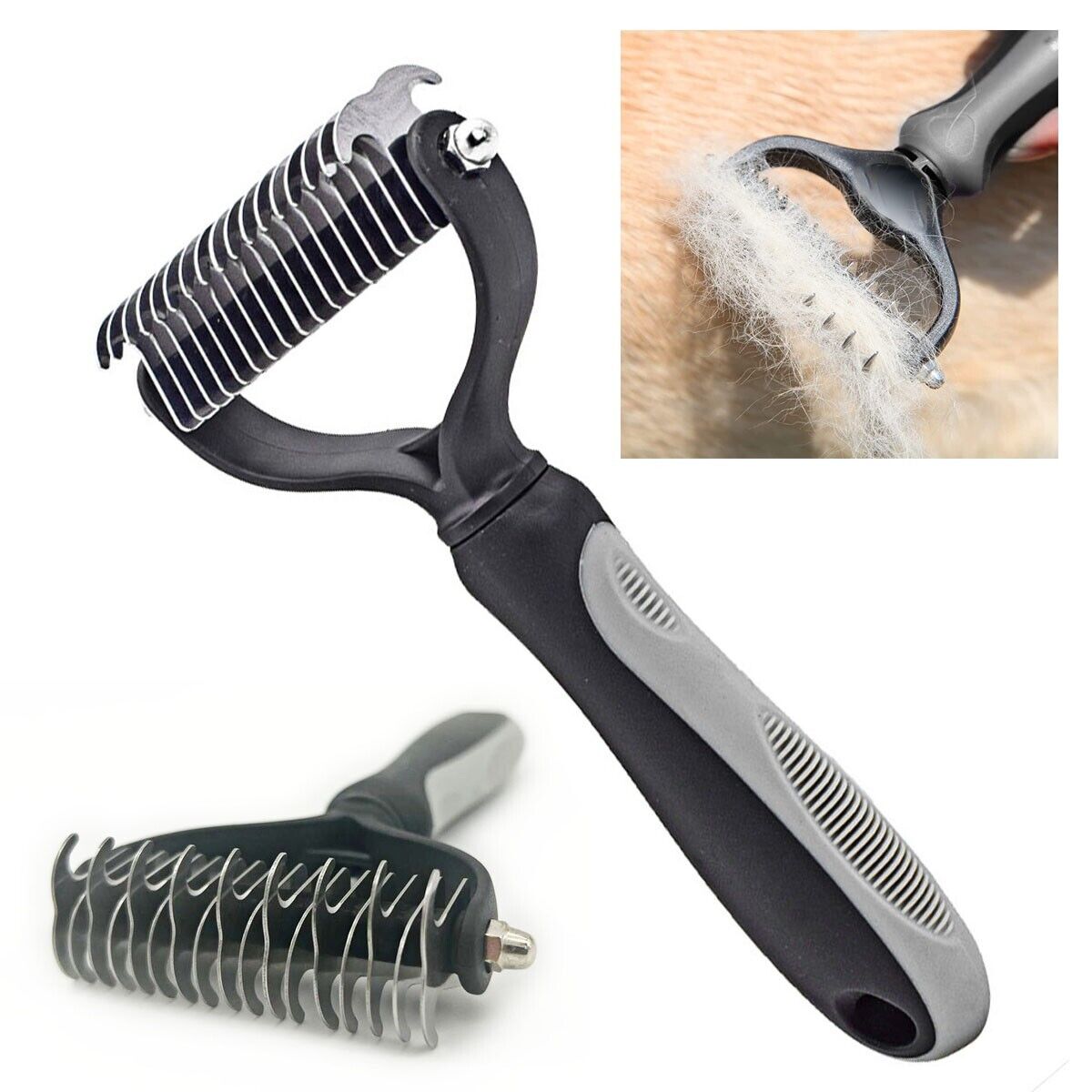 Professional 2-Comb Shedding Brush