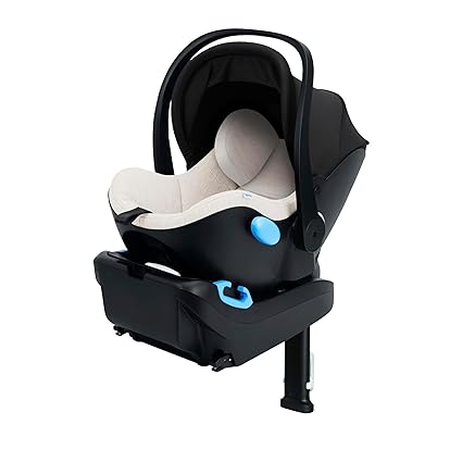 Clek Liing Infant Car Seat with Adjustable Load Leg, Compact, Lightweight Design, 7 Recline Positions, and Easy-to-Use Rigid Latch (Marshmallow)