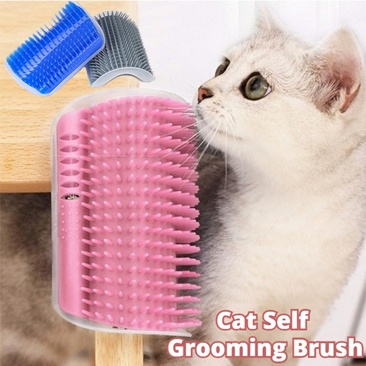 Self-Grooming Brush Wall Rubbing Device