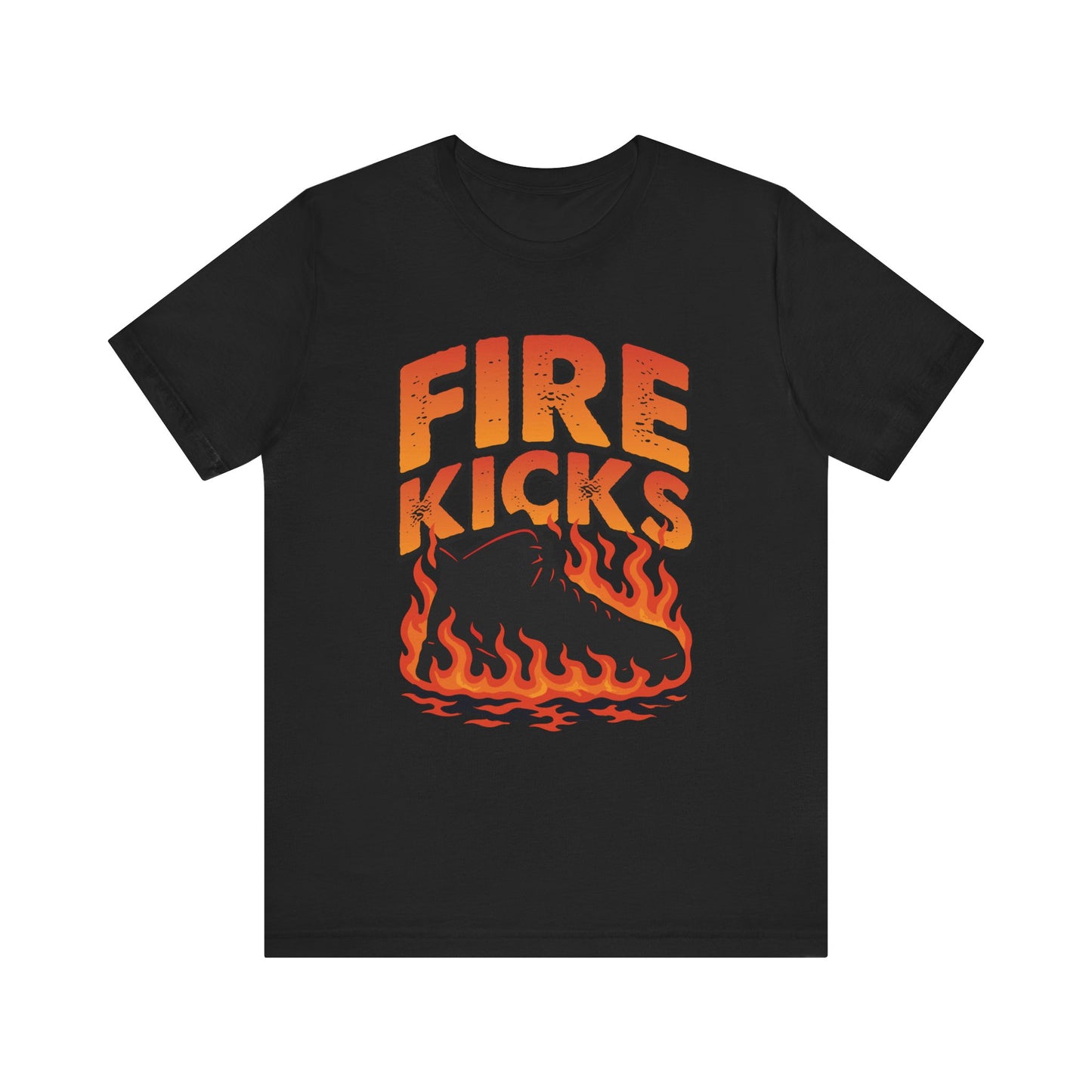 Fire Kicks Tee- Black and Orange Edition