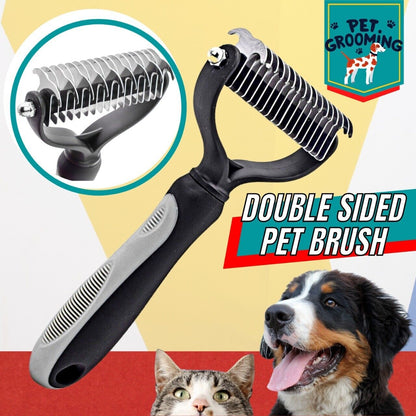 Professional 2-Comb Shedding Brush